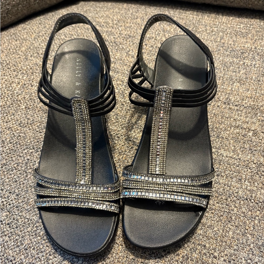 Kelly & Katie black sandals- size 9